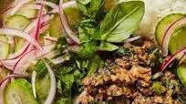 Vegetarian Mushroom Kale Larb Bowls Vegetarian Mushroom Kale Larb Bowls