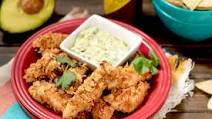 Air-Fryer Mexican Chicken Tenders & Avocado Sauce Air-Fryer Mexican Chicken Tenders & Avocado Sauce