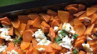 Roasted Squash and Sweet Potatoes with Goat Cheese Roasted Squash and Sweet Potatoes with Goat Cheese