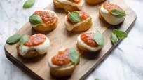 Tomato, Mozzarella and Basil Bruschetta Tomato, Mozzarella and Basil Bruschetta