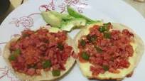 Tostadas de marlin a la mexicana Tostadas de marlin a la mexicana
