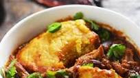 Slow-Cooker Pulled-Pork Chili With Cornbread Dumplings Recipe Slow-Cooker Pulled-Pork Chili With Cornbread Dumplings Recipe