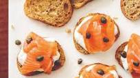 Smoked Salmon on Crostini with Creme Fraiche Smoked Salmon on Crostini with Creme Fraiche