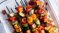Grilled BBQ Tofu Vegetable Kebabs Recipe Grilled BBQ Tofu Vegetable Kebabs Recipe