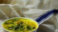 Pui Saag diye Masoor Dal | Red Lentil Soup with Malabar Spinach Pui Saag diye Masoor Dal | Red Lentil Soup with Malabar Spinach