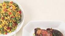 Asian-Style Barbecue Pork Chops and Succotash Asian-Style Barbecue Pork Chops and Succotash