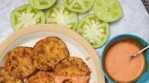 Air-Fried Green Tomatoes with a Smoky Paprika Remoulade Air-Fried Green Tomatoes with a Smoky Paprika Remoulade