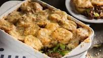 Leek, potato and minced beef bake Leek, potato and minced beef bake