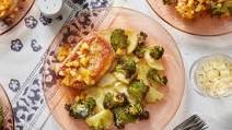 Pork Chops & Apricot Pan Sauce with Cheesy Potatoes & Broccoli Pork Chops & Apricot Pan Sauce with Cheesy Potatoes & Broccoli