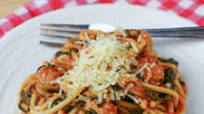 Sausage and Spinach Spaghetti Sausage and Spinach Spaghetti