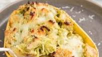 Chicken Pesto Spaghetti Squash Bowls Chicken Pesto Spaghetti Squash Bowls