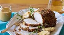 Herb and Garlic Roast Pork Loin with Honey Mustard Sauce Herb and Garlic Roast Pork Loin with Honey Mustard Sauce