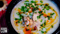 Silky Smooth Cantonese-Style Salted Chicken Congee with Sesame Oil & Rice Wine (港式麻油酒香咸鸡粥) Silky Smooth Cantonese-Style Salted Chicken Congee with Sesame Oil & Rice Wine (港式麻油酒香咸鸡粥)