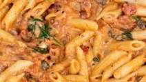 Penne Rosa with Parmesan Crusted Chicken Penne Rosa with Parmesan Crusted Chicken