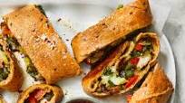 Pepper, Pesto & Spinach Stromboli Pepper, Pesto & Spinach Stromboli