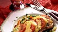 Baked Pork Cutlet with Tomatoes and Cheese Baked Pork Cutlet with Tomatoes and Cheese