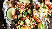 Smoky Grilled Salmon with Avocado Salad Smoky Grilled Salmon with Avocado Salad