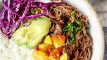 Teriyaki Pulled Pork Bowls with Mandarin Salsa Teriyaki Pulled Pork Bowls with Mandarin Salsa