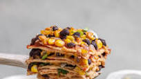 Vegan Enchilada Casserole with Homemade Sauce (oil & gluten-free) Vegan Enchilada Casserole with Homemade Sauce (oil & gluten-free)