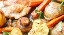 Baked One Pan Chicken Potatoes and Vegetables Baked One Pan Chicken Potatoes and Vegetables