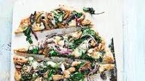 Spinach & blue cheese pizza Spinach & blue cheese pizza