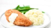Crispy Dijon Chicken with Parmesan cauliflower mash and green beans Crispy Dijon Chicken with Parmesan cauliflower mash and green beans