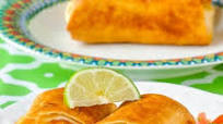 Lime Chicken Chimichangas with Lime Guacamole Lime Chicken Chimichangas with Lime Guacamole