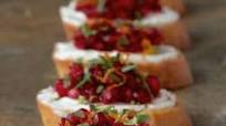 Cranberry and Pomegranate Bruschetta Cranberry and Pomegranate Bruschetta