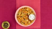 Vegetarian Kabuli Pilau with Raita Vegetarian Kabuli Pilau with Raita