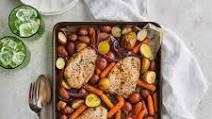 Easy Pork Chop and Veggie Sheetpan Dinner Easy Pork Chop and Veggie Sheetpan Dinner
