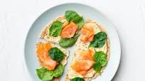 Zesty Smoked Salmon + Hummus Flatbread Zesty Smoked Salmon + Hummus Flatbread