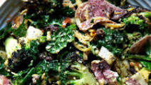 Charred Broccoli Chopped Salad with Spicy Cashew Dressing Charred Broccoli Chopped Salad with Spicy Cashew Dressing