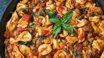 One Pan Turkey Sausage, Spinach and Marinara Tortellini One Pan Turkey Sausage, Spinach and Marinara Tortellini