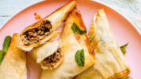 Baked Chicken Samosas with Mint Yogurt Dip Baked Chicken Samosas with Mint Yogurt Dip