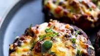 Ground Beef Taco Stuffed Portobello Mushrooms Ground Beef Taco Stuffed Portobello Mushrooms