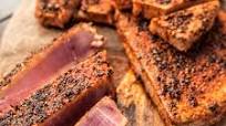 Spice-Rubbed Seared Tuna Steaks With Balsamic Reduction Spice-Rubbed Seared Tuna Steaks With Balsamic Reduction