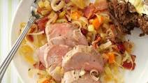 Pork Tenderloin with Cran-Apple Sauerkraut Pork Tenderloin with Cran-Apple Sauerkraut