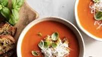 Tomato-Basil Soup with Herbed Focaccia Croutons Tomato-Basil Soup with Herbed Focaccia Croutons
