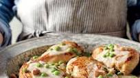 Chicken Breast with Pancetta Cream and Peas Chicken Breast with Pancetta Cream and Peas