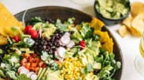 Chopped Tostada Salad with Creamy Avocado Cilantro Dressing Chopped Tostada Salad with Creamy Avocado Cilantro Dressing