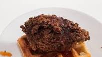 Southern Fried Chicken Thighs with Pecan Waffles and Peachy Keen Sauce Southern Fried Chicken Thighs with Pecan Waffles and Peachy Keen Sauce