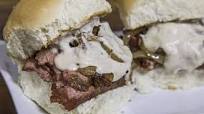 Tri-Tip Sliders with Garlic Cheese Sauce