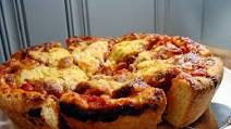 Deep Dish Pizza with Sausage, Peppers, and Onion Deep Dish Pizza with Sausage, Peppers, and Onion