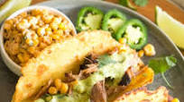 Smoked Pork Tacos with Creamy Cilantro Sauce Smoked Pork Tacos with Creamy Cilantro Sauce