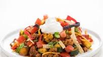 Turkey Burrito Skillet with crispy tortilla strips Turkey Burrito Skillet with crispy tortilla strips