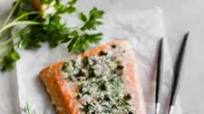 Slow Baked Salmon with Herb Shallot Butter Slow Baked Salmon with Herb Shallot Butter