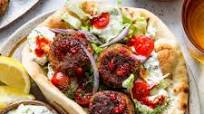 Falafel Gyros with Feta Tzatziki Falafel Gyros with Feta Tzatziki
