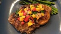 Mediterranean Pork Chops with Mango Salsa Mediterranean Pork Chops with Mango Salsa