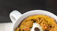 Pumpkin Cream Cheese Chocolate Chip Mug Cake for One Pumpkin Cream Cheese Chocolate Chip Mug Cake for One