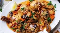 Creamy chicken with pumpkin and mushrooms Creamy chicken with pumpkin and mushrooms